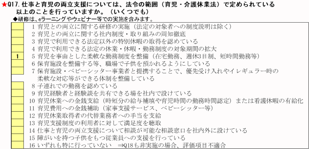 仕事と育児の支援の両立
